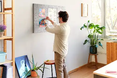 Printed Brick Wall Cork Memo Board