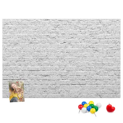 Printed Brick Wall Cork Memo Board
