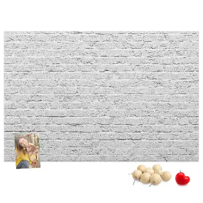 Printed Brick Wall Cork Memo Board