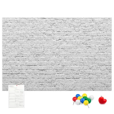 Printed Brick Wall Cork Memo Board