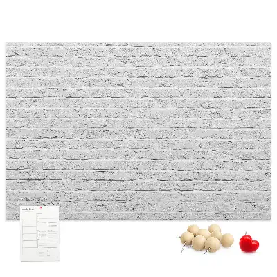 Printed Brick Wall Cork Memo Board