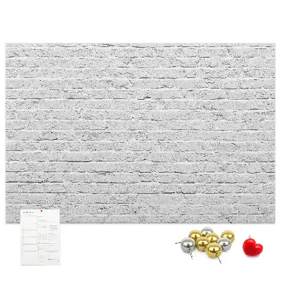 Printed Cork Memo Board Brick wall