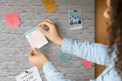 Printed Brick Wall Cork Memo Board