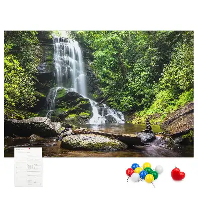 Cork memo board Waterfall forest