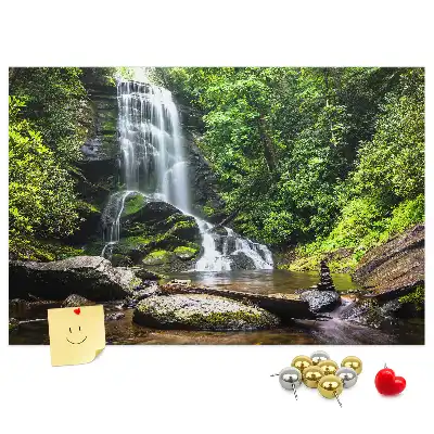 Cork memo board Waterfall forest