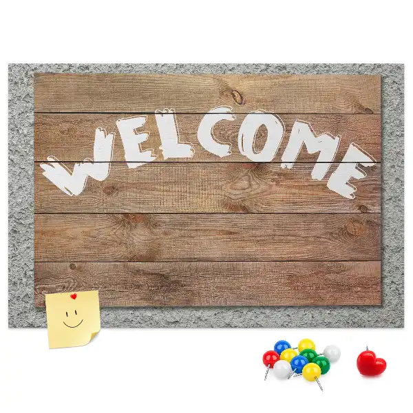 Printed Cork Board Welcome board