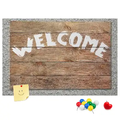 Printed Cork Welcome Board