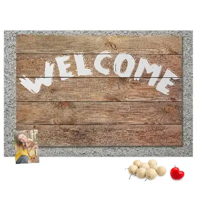 Printed Cork Board Welcome board