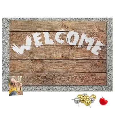 Printed Cork Board Welcome board