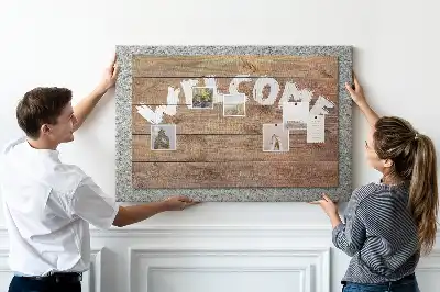 Printed Cork Board Welcome board