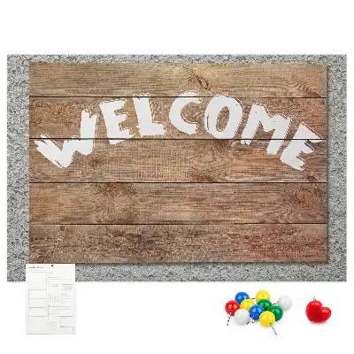 Printed Cork Welcome Board