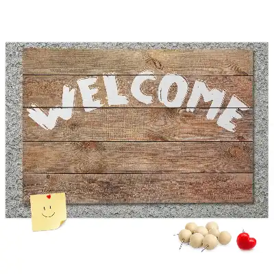 Printed Cork Welcome Board
