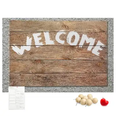 Printed Cork Welcome Board
