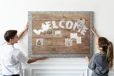 Printed Cork Welcome Board