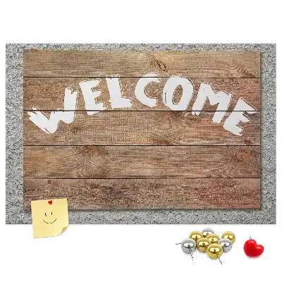 Printed Cork Welcome Board
