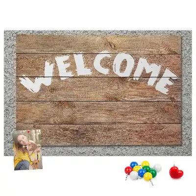 Printed Cork Board Welcome board
