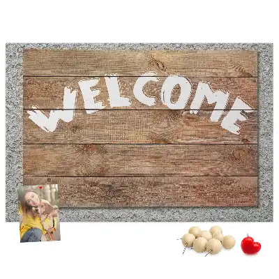 Printed Cork Board Welcome board