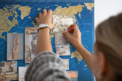 Printed Cork Memo Board World countries
