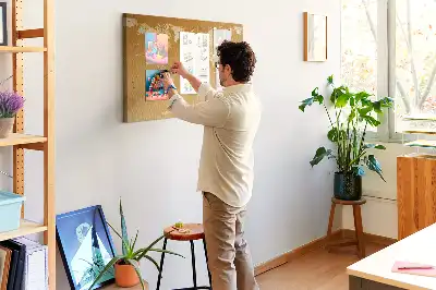 World map cork memo board