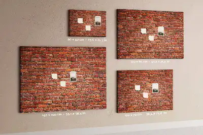 Printed Cork Memo Board Old brick wall