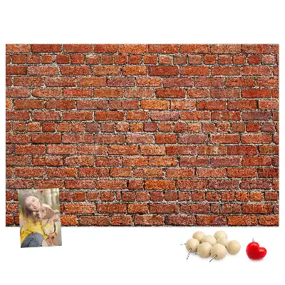 Printed Cork Memo Board Old brick wall
