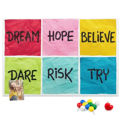 Motivational Cork Memo Board
