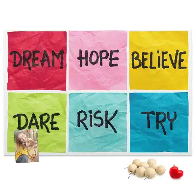 Motivational Cork Memo Board