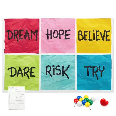 Motivational Cork Memo Board
