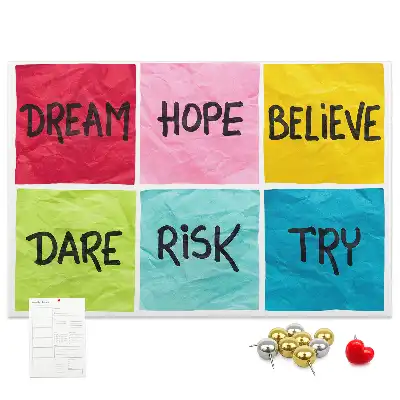 Motivational Cork Memo Board