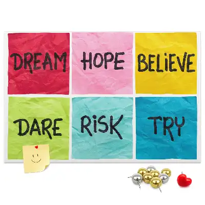 Motivational Cork Memo Board