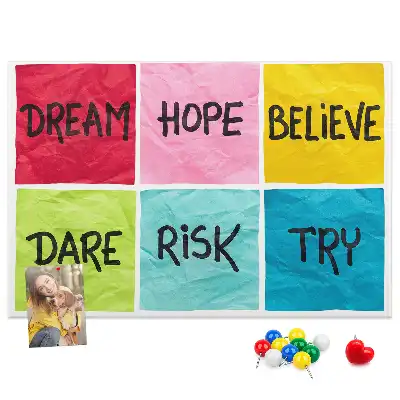 Motivational Cork Memo Board