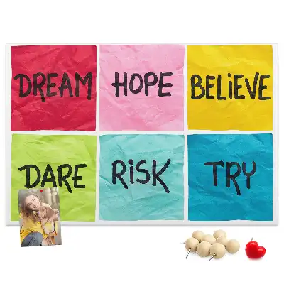 Motivational Cork Memo Board