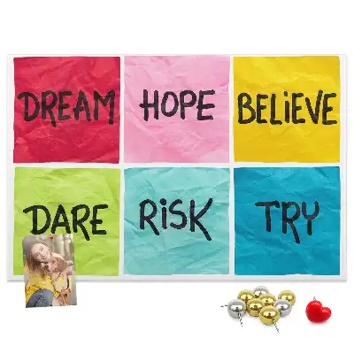 Motivational Cork Memo Board