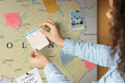 Printed cork board with a political map of Poland