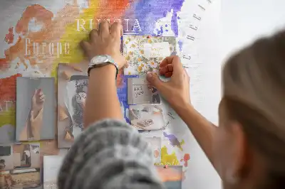 Watercolor World Map Printed Cork Memo Board