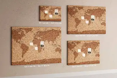 Cork memo board Cork world map