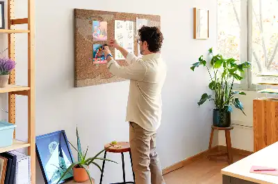 World Map Printed Cork Memo Board