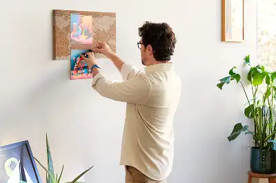 World Map Printed Cork Memo Board