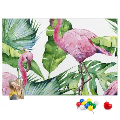 Nature flamingos cork memo board