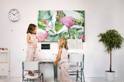 Nature flamingos cork memo board