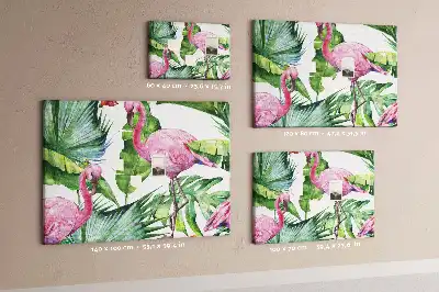 Nature flamingos cork memo board