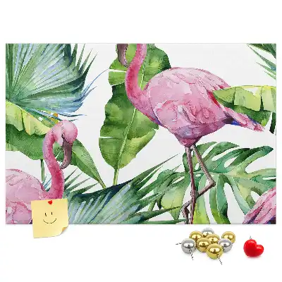 Nature flamingos cork memo board