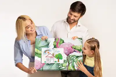 Nature flamingos cork memo board
