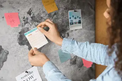 World Map Printed Cork Memo Board