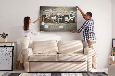 Printed Family Lettering Cork Board