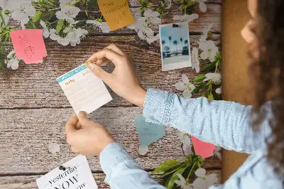 Printed Cork Memo Board with Flower Design