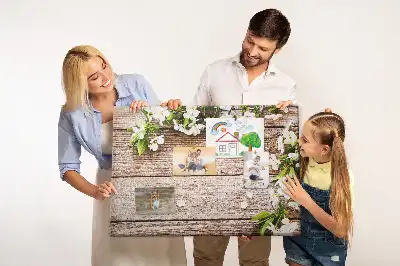 Printed Cork Memo Board with Flower Design