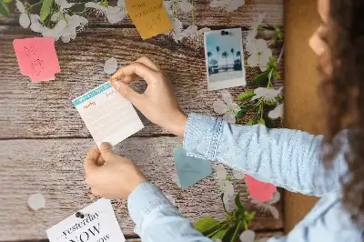 Printed Cork Memo Board with Flower Design