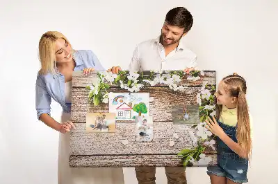 Printed Cork Memo Board with Flower Design