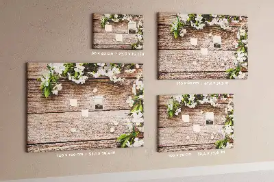 Printed Cork Memo Board with Flower Design
